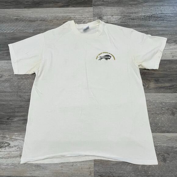 Vintage 90s‎ Beachwood Bisons White Mens Large Sex Ed Funny School Joke T-Shirt - Picture 4 of 10